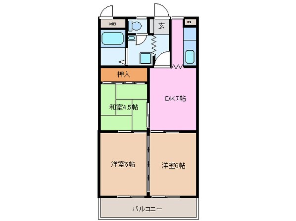 鷹跡マンションの物件間取画像